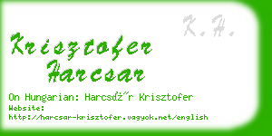 krisztofer harcsar business card